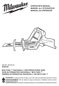 Manual de uso Milwaukee 2520-21XC Sierra de sable