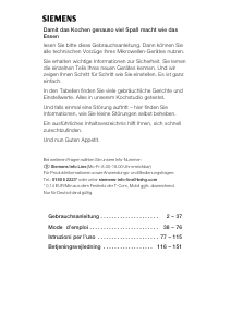 Brugsanvisning Siemens HF25M5L2 Mikroovn