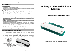 Kullanım kılavuzu Mühlen Elegant 415 Laminasyon makinesi