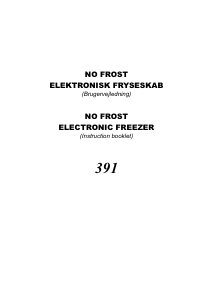Bruksanvisning Vestfrost CW 391 Frys
