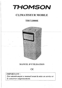 Mode d’emploi Thomson THCLI080E Climatiseur
