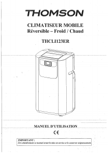 Mode d’emploi Thomson THCLI123ER Climatiseur