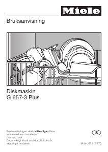 Bruksanvisning Miele G 657 SCi Plus Diskmaskin