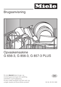 Brugsanvisning Miele G 657 SCi Plus Opvaskemaskine