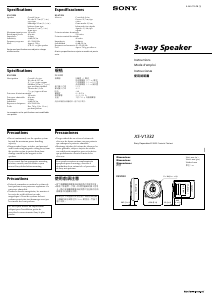 Handleiding Sony XS-V1332 Autoluidspreker