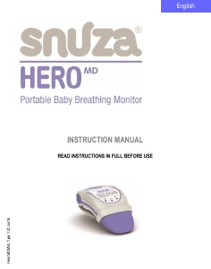 Bruksanvisning Snuza Hero MD Babyvakt