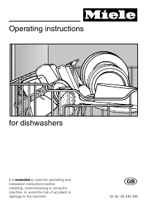 Manual Miele G 686 SCi Dishwasher