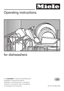 Manual Miele G 692 SC PLUS Dishwasher