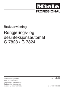 Bruksanvisning Miele G 7823 Oppvaskmaskin