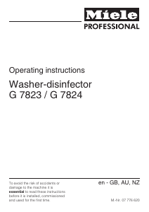 Manual Miele G 7823 EL AP Dishwasher