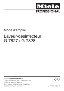 Mode d’emploi Miele G 7827 Lave-vaisselle