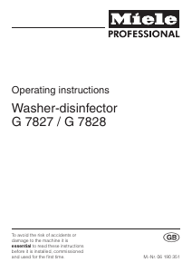 Manual Miele G 7828 Dishwasher