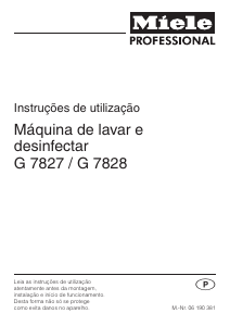 Manual Miele G 7828 Máquina de lavar louça