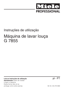 Manual Miele G 7855 Máquina de lavar louça