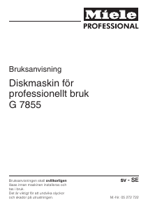 Bruksanvisning Miele G 7855 Diskmaskin