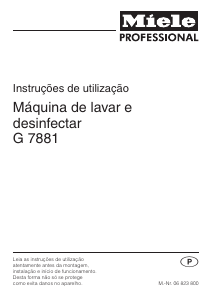 Manual Miele G 7881 Máquina de lavar louça