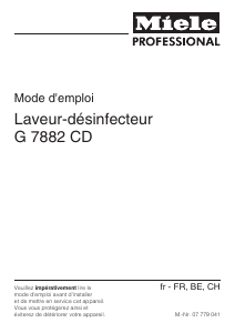 Mode d’emploi Miele G 7882 CD Lave-vaisselle