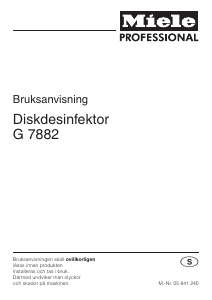 Bruksanvisning Miele G 7882 Diskmaskin