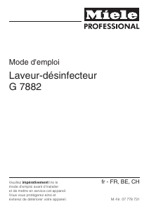 Mode d’emploi Miele G 7882 Lave-vaisselle