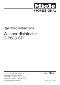 Manual Miele G 7883 CD Dishwasher