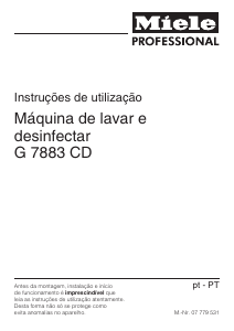 Manual Miele G 7883 CD Máquina de lavar louça