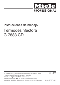 Manual de uso Miele G 7883 CD Lavavajillas