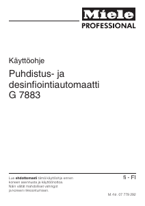 Käyttöohje Miele G 7883 Astianpesukone