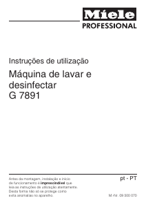 Manual Miele G 7891 Máquina de lavar louça