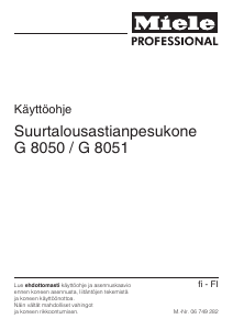 Käyttöohje Miele G 8050 Astianpesukone