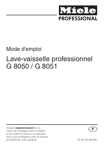 Mode d’emploi Miele G 8050 Lave-vaisselle