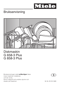 Bruksanvisning Miele G 858 SCVi Diskmaskin