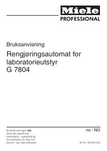 Bruksanvisning Miele G 7804 Desinfeksjonsskap