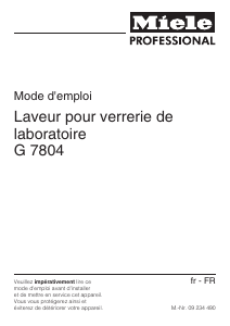 Mode d’emploi Miele G 7804 Laveur-désinfecteur