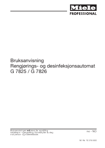 Bruksanvisning Miele G 7825 Desinfeksjonsskap