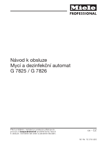 Manuál Miele G 7825 Skříňka na dezinfekci