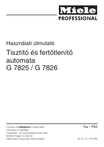 Használati útmutató Miele G 7826 Fertőtlenítő szekrény