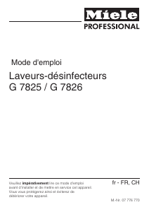 Mode d’emploi Miele G 7826 Laveur-désinfecteur
