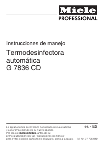Manual de uso Miele G 7836 CD Armario de desinfección