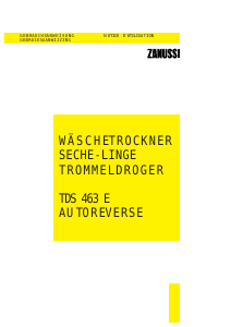Handleiding Zanussi TDS 463 E Wasdroger