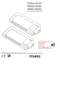 Brugsanvisning Dahle 70304 Lamineringsmaskine