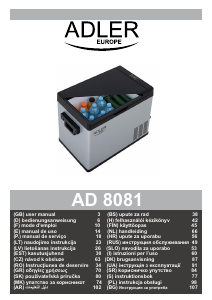 Manuál Adler AD 8081 Chladicí box