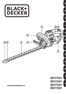 Handleiding Black and Decker BEHTS451-QS Heggenschaar