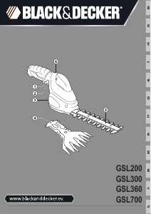 Manual de uso Black and Decker GSL300-QW Tijeras cortasetos