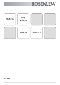 Bruksanvisning Rosenlew RTT1260 Tvättmaskin