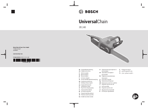 Manuale Bosch UniversalChain 35 Motosega