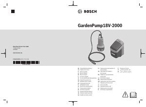 Bruksanvisning Bosch GardenPump 18V-2000 Trädgårdspump
