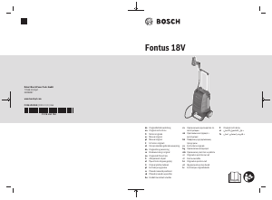 Bedienungsanleitung Bosch Fontus 18V Hochdruckreiniger