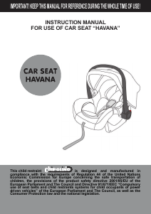Handleiding Chipolino Havana Autostoeltje