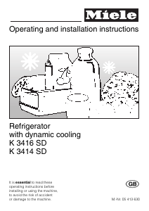 Manual Miele K 3414 SD Refrigerator