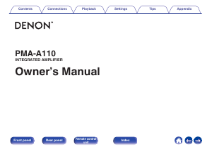 Manual Denon PMA-A110 Amplifier